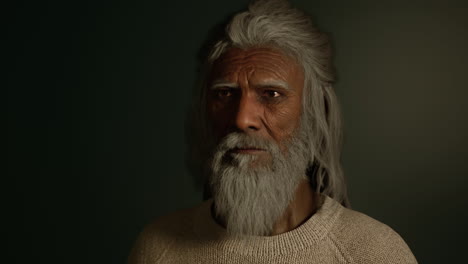 Porträt-Eines-Indischen-Alten-Mannes